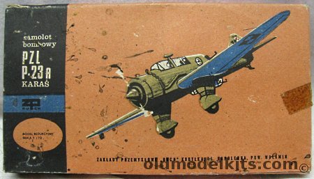 ZP Ruch 1/72 PZL P-23 Karas plastic model kit